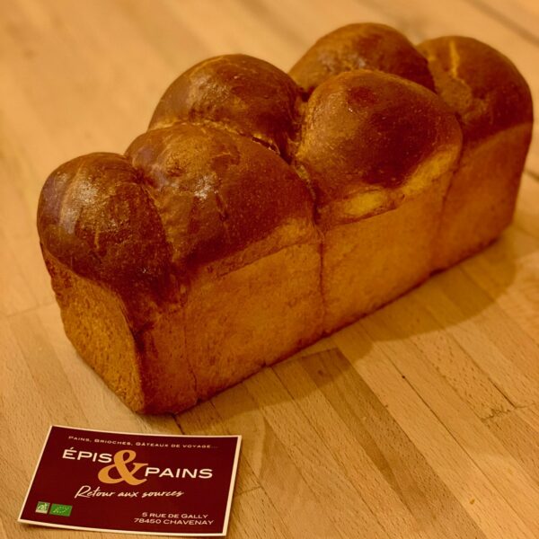 Brioche moelleuse d'Epis et pains, vendue en click and collect à la Ferme de Bailly